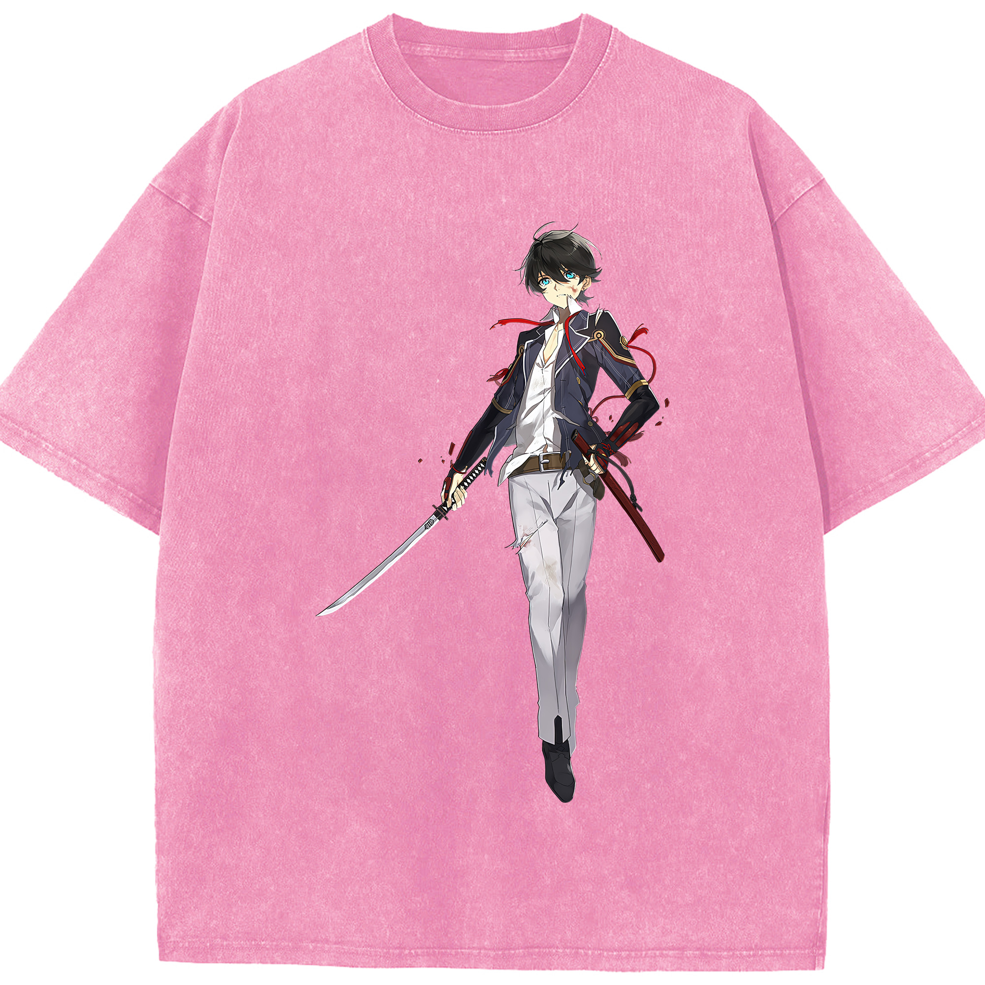 （画像用） 刀剣乱舞 Touken Ranbu 綿100% ヴィンテージ風 半袖Tシャツ（フロントプリント）